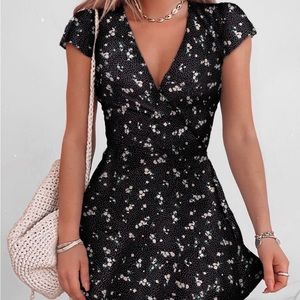 Floral wrap over summer  dress